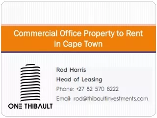 Commercial Office Property to Rent in Cape Town