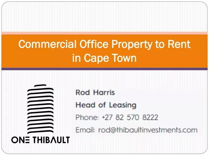commercial office property to rent in cape town