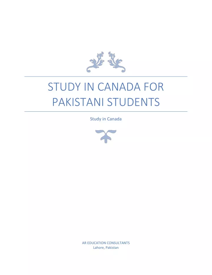 study in canada for pakistani students