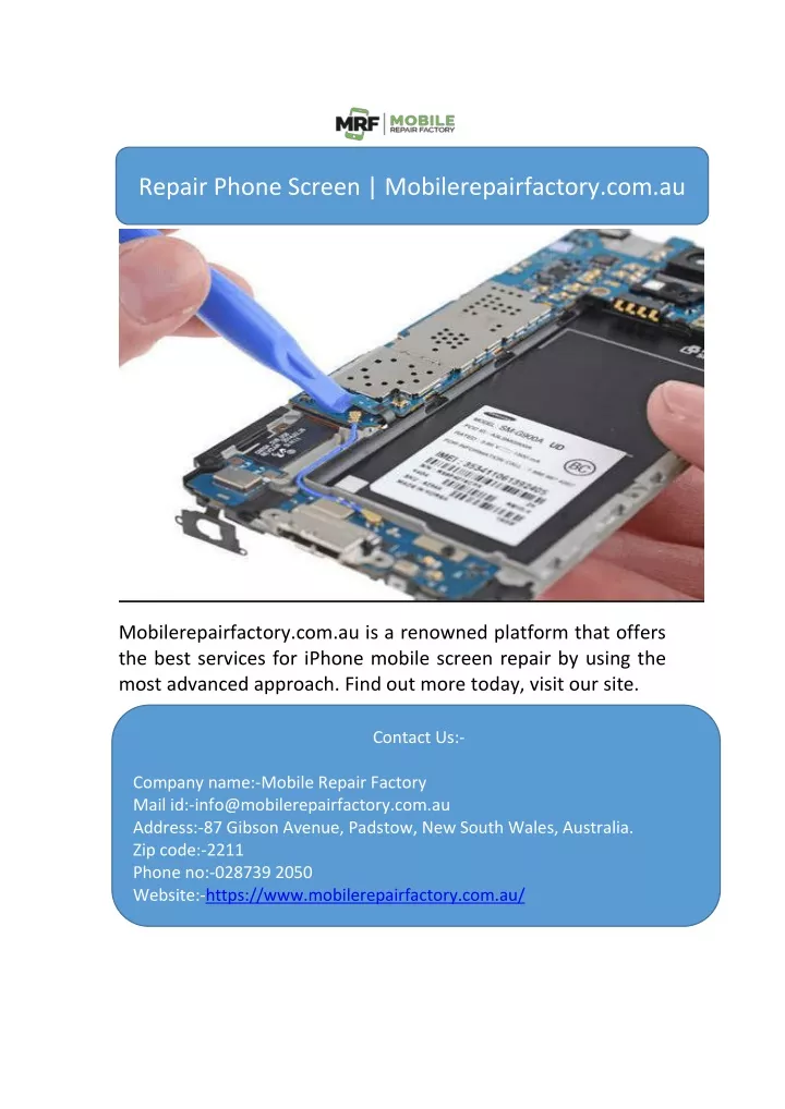 repair phone screen mobilerepairfactory com au