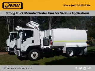 Strong Truck Mounted Water Tank for Various Applications