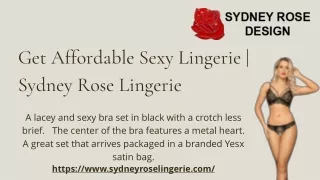 Get The Affordable Sexy Lingerie | Sydney Rose Lingerie