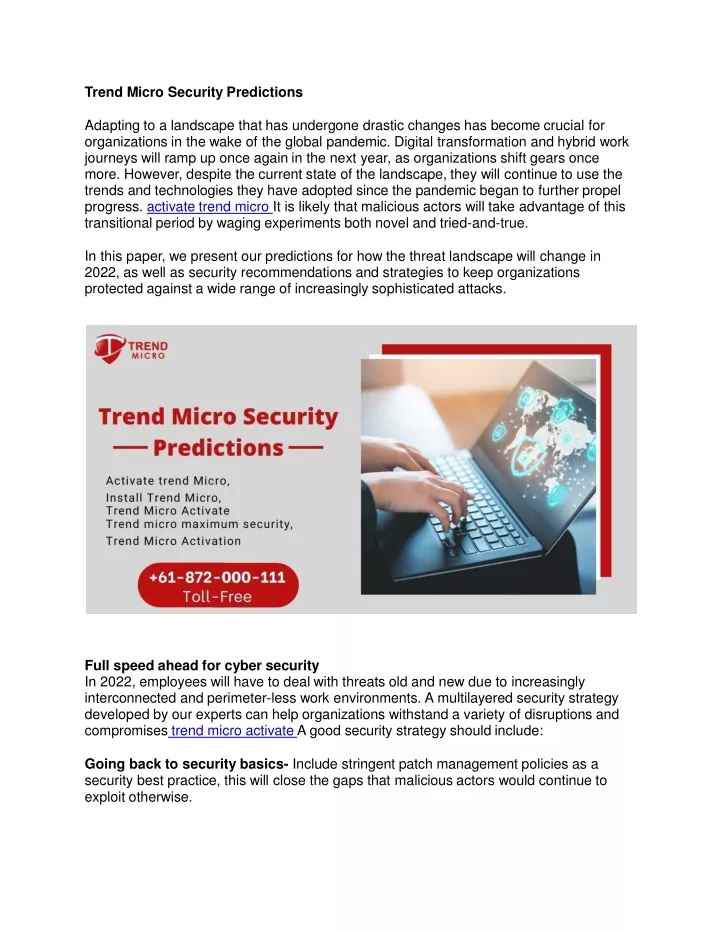 trend micro security predictions adapting