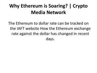 why ethereum is soaring crypto media network