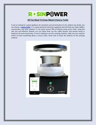 all you need to know about a source turbo