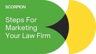 Steps For Marketing Your Law Firm