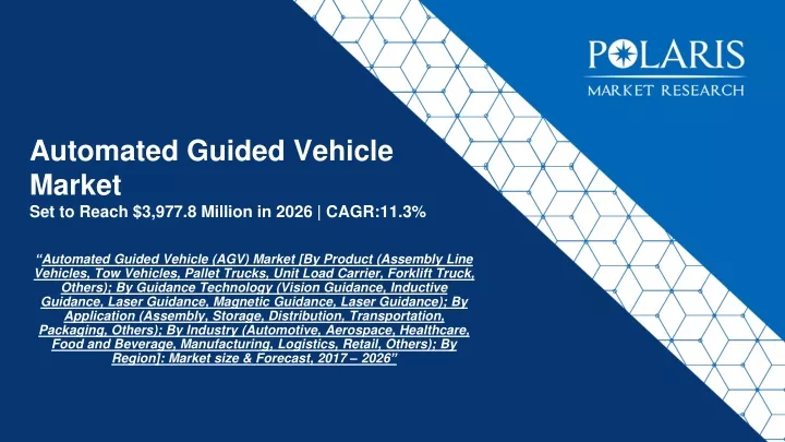 automated guided vehicle market set to reach 3 977 8 million in 2026 cagr 11 3