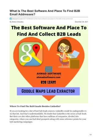 what is the best software and place to find