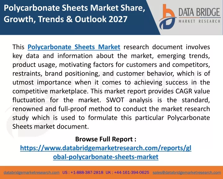 polycarbonate sheets market share growth trends