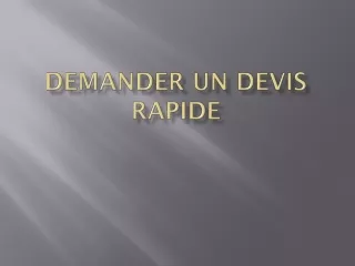 Demander un devis rapide