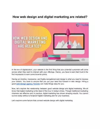 How web design and digital marketing are related?