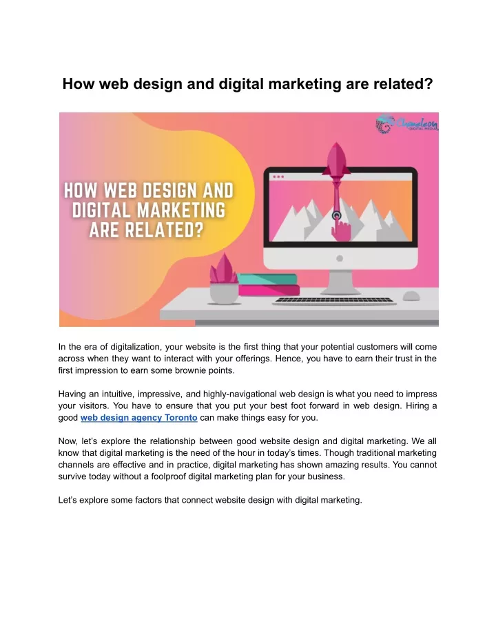 how web design and digital marketing are related