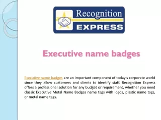Executive name badges