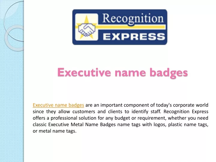 executive name badges