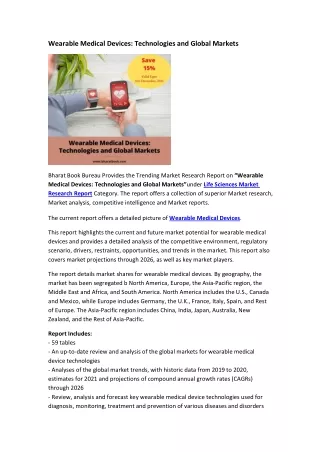 wearable medical devices technologies and global
