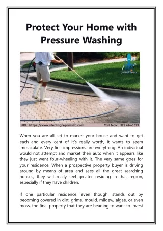 protect your home with pressure washing