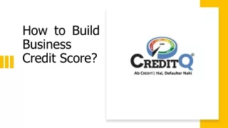how to build business credit score