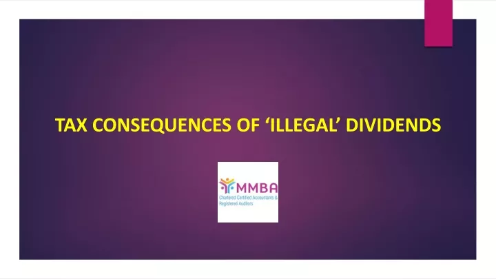 tax consequences of illegal dividends