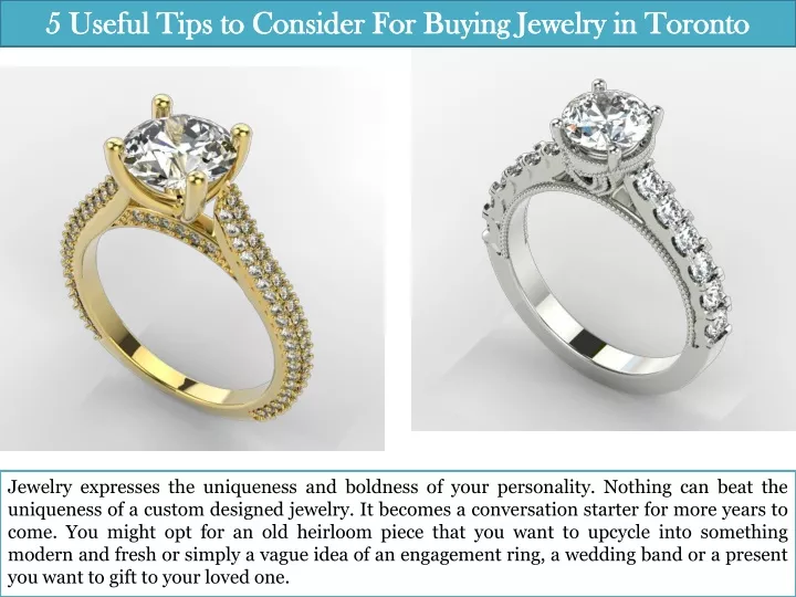 5 useful tips to consider for buying jewelry in toronto