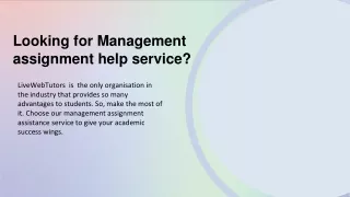 Looking for Management Assignment Help Service