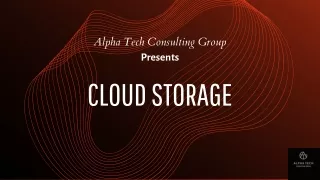 What is Cloud Storage Solution?