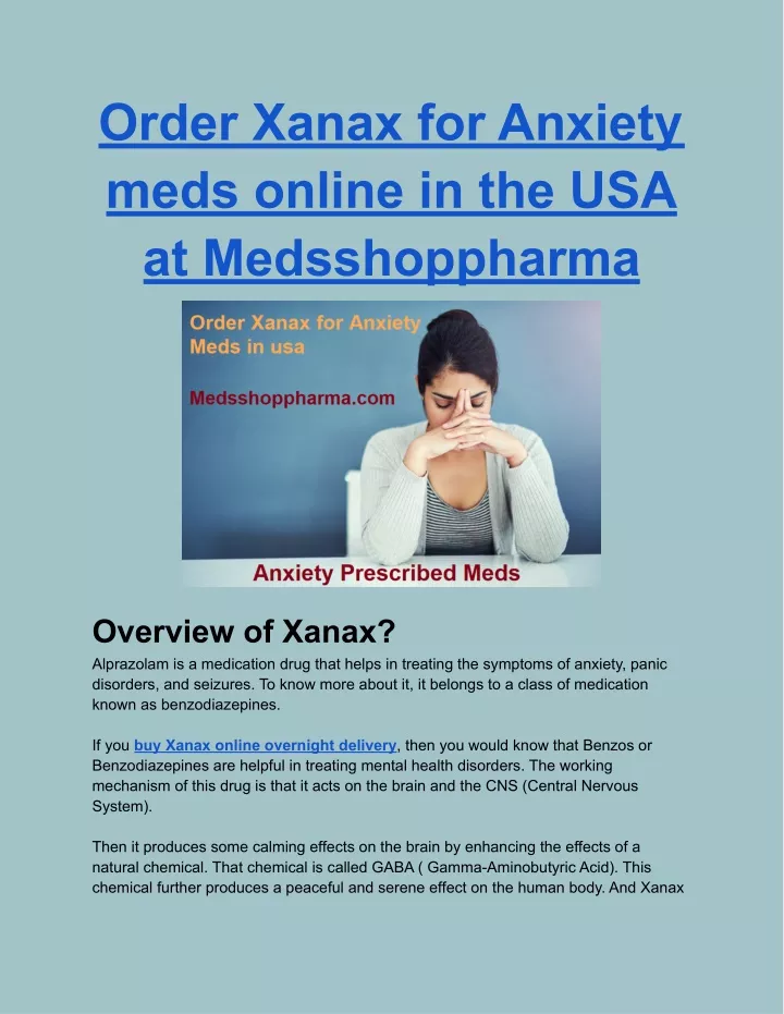 order xanax for anxiety meds online