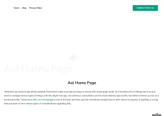 Aol Home Page