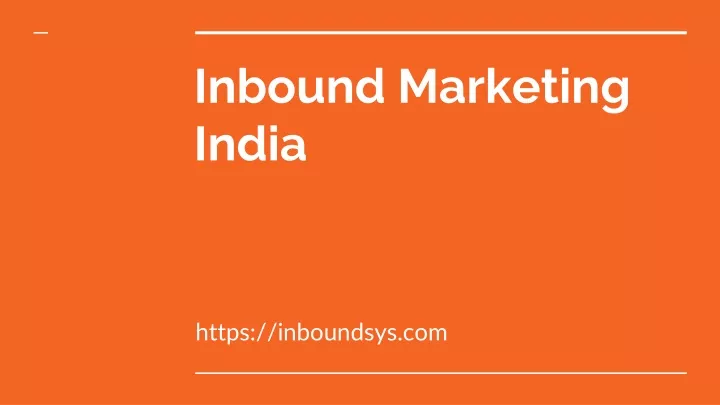 inbound marketing india