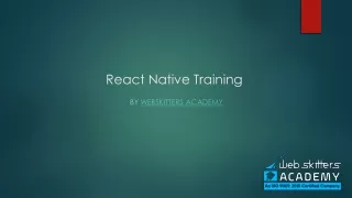 React Native Online Training