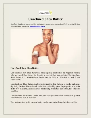 Unrefined Shea Butter