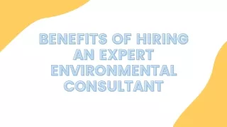 Benefits Of Hiring an Expert Environmental Consultant