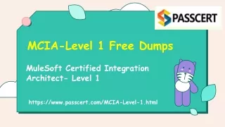 mcia level 1 free dumps