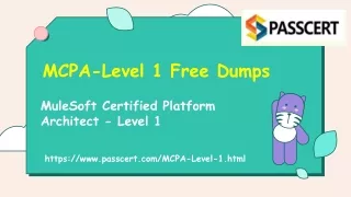 mcpa level 1 free dumps