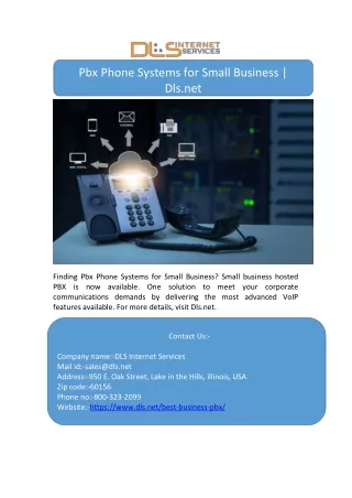 Pbx Phone Systems for Small Business | Dls.net
