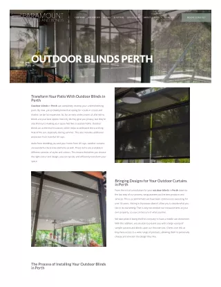 Outdoor blinds perth