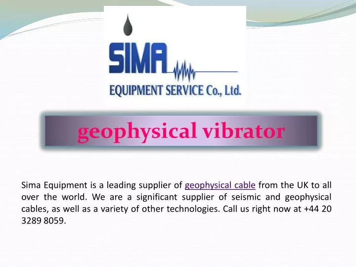 geophysical vibrator