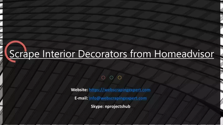 scrape interior decorators from homeadvisor