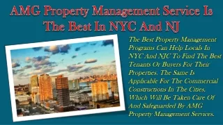 AMG Property Management Service Is The Best In NYC And NJ