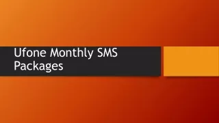 Ufone Monthly SMS Packages