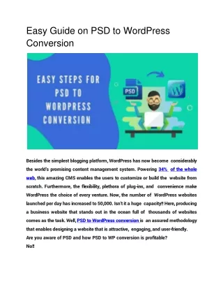 Easy Guide on PSD to WordPress Conversion