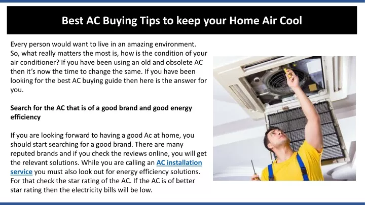 best ac buying tips to keep your home air cool