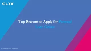 Top Reasons to Apply for Personal Loan Online