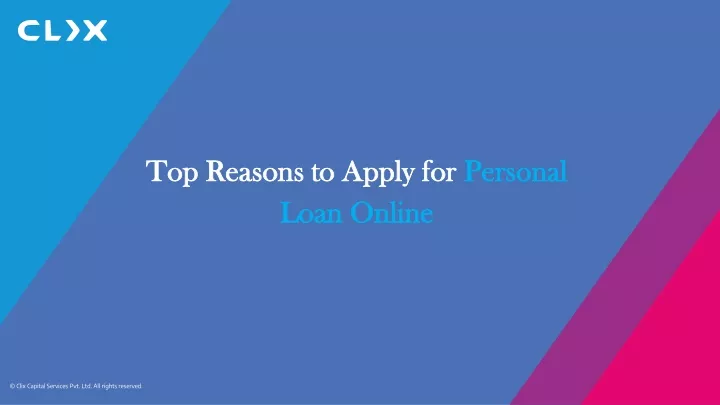top reasons to apply for personal loan online