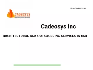 Architectural BIM Outsourcing services In USA