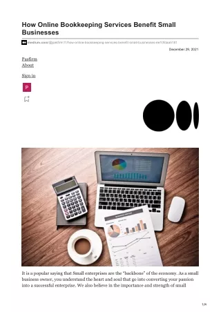 how online bookkeeping services benefit small