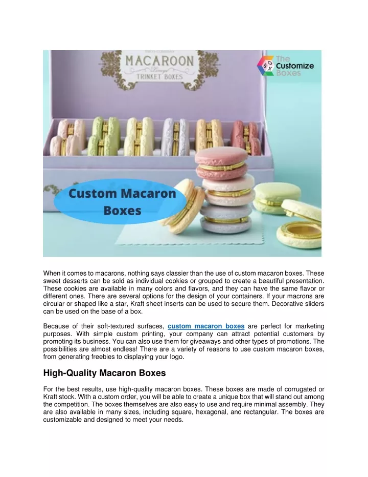 when it comes to macarons nothing says classier