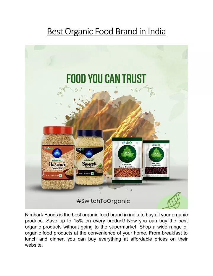 best organic food brand in india best organic
