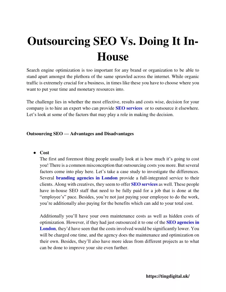 outsourcing seo vs doing it in house