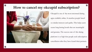 cancel okcupid subscription |  1(888)9296357