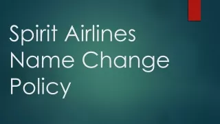 spirit airlines name change policy